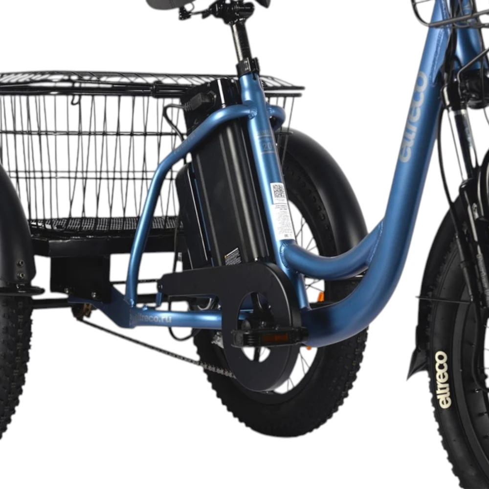 Электровелосипед электротрицикл Eltreco Porter Fat 700 Синий-матовый 9